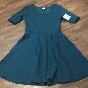 Lularoe Teal Quilted Nicole Dress